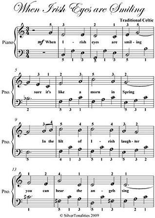 Download When Irish Eyes Are Smiling Easiest Piano Sheet Music - Traditional Irish | PDF