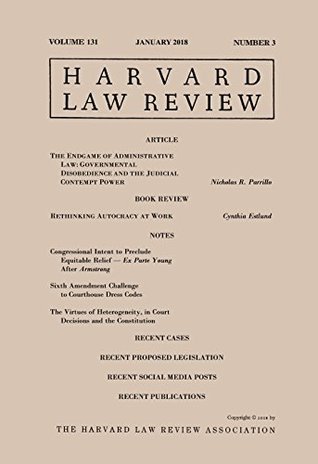 Read online Harvard Law Review: Volume 131, Number 3 - January 2018 - Harvard Law Review file in ePub