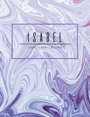 Download Isabel Journal Diary Notebook: Electric Violet Purple Personalized Gift with Name, Large 8.5 X 11 Minimalist Marble Cover - NOT A BOOK file in ePub